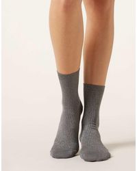 Calzedonia - Glitter Ribbed Socks - Lyst