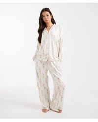 Threadbare - Superzachte Pyjamaset Met Knopen En Bloemenprint - Lyst