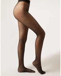 Calzedonia - Stripe And Diamond-Patterned Tights - Lyst