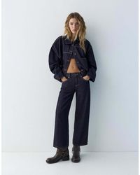Pull&Bear - Low-rise Culottes Jeans - Lyst