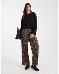 ONLY - Pull Up Loose Trousers - Lyst