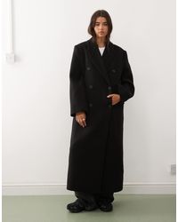 Weekday - Logan Wool Blend Oversized Double Breasted Coat - Lyst