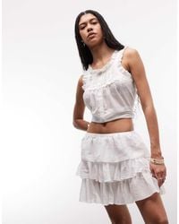 Noisy May - Tiered Mini Skirt - Lyst
