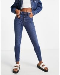 Madewell Skinny Jeans Met Hoge Taille - Blauw