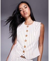 River Island - High Neck Waistcoat Co-ord - Lyst