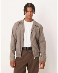 Brave Soul - Faux Suede Bomber Jacket - Lyst