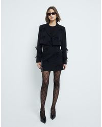 River Island - Bow Cropped Blazer - Lyst