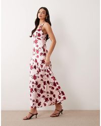 Gina Tricot - Sleeveless Satin Maxi Dress - Lyst