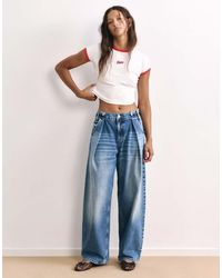 Pull&Bear - Pleated Balloon-fit baggy Jeans - Lyst
