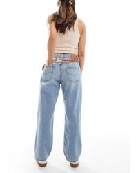 Levi's - 501 - jean d'ensemble style années 90 longueur chevilles à broderie désert - clair - Lyst