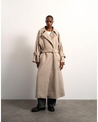 TOPSHOP - Oversized Clean Tailored Trench With Dropped Armhole - Lyst