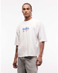 ASOS - Boxy Oversized T-shirt With Italy Soccer Graphic - Lyst