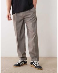 ASOS - Tailored Oversized Tapered Pleated Trousers - Lyst