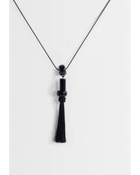 TOPSHOP - Magnus Cord Necklace With Beads And Tassel - Lyst