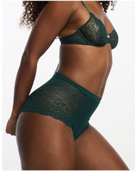 Monki - Mix And Match High Waist Lace Full Brief - Lyst
