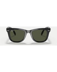 Ray-Ban - Wayfarer Folding Classic Square Sunglasses With Lens - Lyst