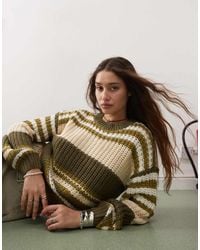 Noisy May - Chunky Open Knit Jumper - Lyst