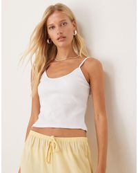 ASOS - – geripptes camisole-trägertop - Lyst