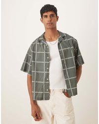 ASOS - Camicia A Quadri Verde Vestibilità Classica - Lyst