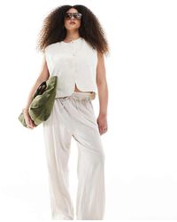 ONLY - Linen Look Pull On Trousers Co-ord - Lyst