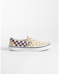 Vans - Classic Slip-On Sneakers Met Ruitpatroon - Lyst