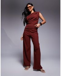 River Island - Textured Wide Leg Trouser Co-ord - Lyst