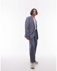 TOPMAN - Wide Leg Suit Trousers - Lyst
