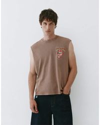 Pull&Bear - Rolling Stones Vest Top - Lyst