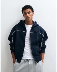 ASOS - Oversized Boxy Zip Through Hoodie Co-ord With Piping - Lyst