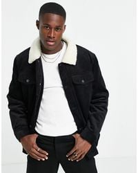 TOPMAN Harrington Jacket With Borg 