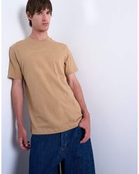 TOPMAN - T-Shirt Vestibilità Classica Color Pietra Scuro - Lyst