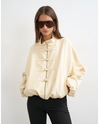TOPSHOP - Bomber Mandarin Collar Jacket - Lyst