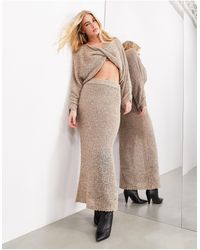 ASOS - Semi Sheer Column Knitted Maxi Skirt - Lyst