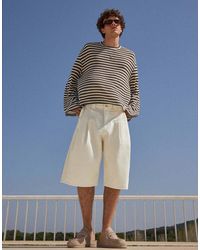 Bershka - Barrel Bermuda Shorts With Darts - Lyst