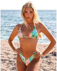 Kulani Kinis - Sunlit Spritz Knot Apex Triangle Bikini Top - Lyst