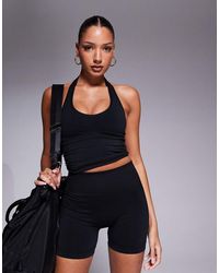 BO+TEE - Define Luxe Halterneck Tank Top Co-Ord - Lyst