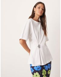 ASOS - Oversized T-shirt With Cinched Hardware Detail - Lyst