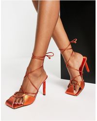 Dames Dames Schoenen voor voor Hakken voor Sandalen met hak Hak En Dikke  Zool in het Zwart TOPSHOP Wes Premium Leren Sandalen Met Bandjes  allware.com.br