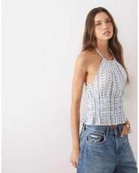 Mango - Teen Halterneck Shir Waist Top Co-ord - Lyst