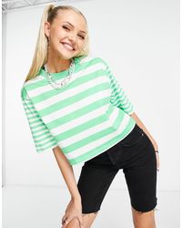 ASOS – kurzes, kastenförmiges t-shirt - Grün