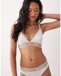 Calvin Klein - Icon Cotton Modal Lightly Lined Triangle Bra - Lyst