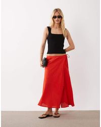 ARKET - Linen Mix Wrap Skirt - Lyst