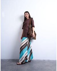 TOPSHOP - Flood Length Cupro Maxi Bias Skirt - Lyst
