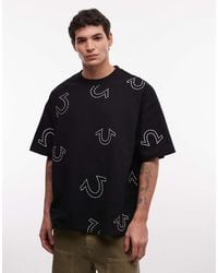 TRUE RELIGION - Oversized Logo Print T-shirt - Lyst