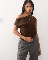 Collusion - Knitted Off The Shoulder Top - Lyst