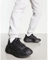 Bershka - Chunky Lace Up Runner Sneakers - Lyst