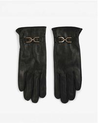 Barneys Originals - Real Leather Gloves With Buckle Trim - Lyst