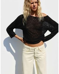 Pull&Bear - Pull fin asymétrique - Lyst