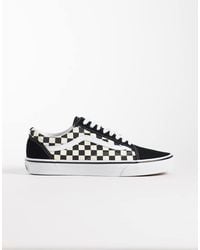 Vans - Old Skool Checkerboard Trainers - Lyst