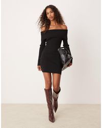 Glamorous - – schulterfreies mini-strickkleid - Lyst